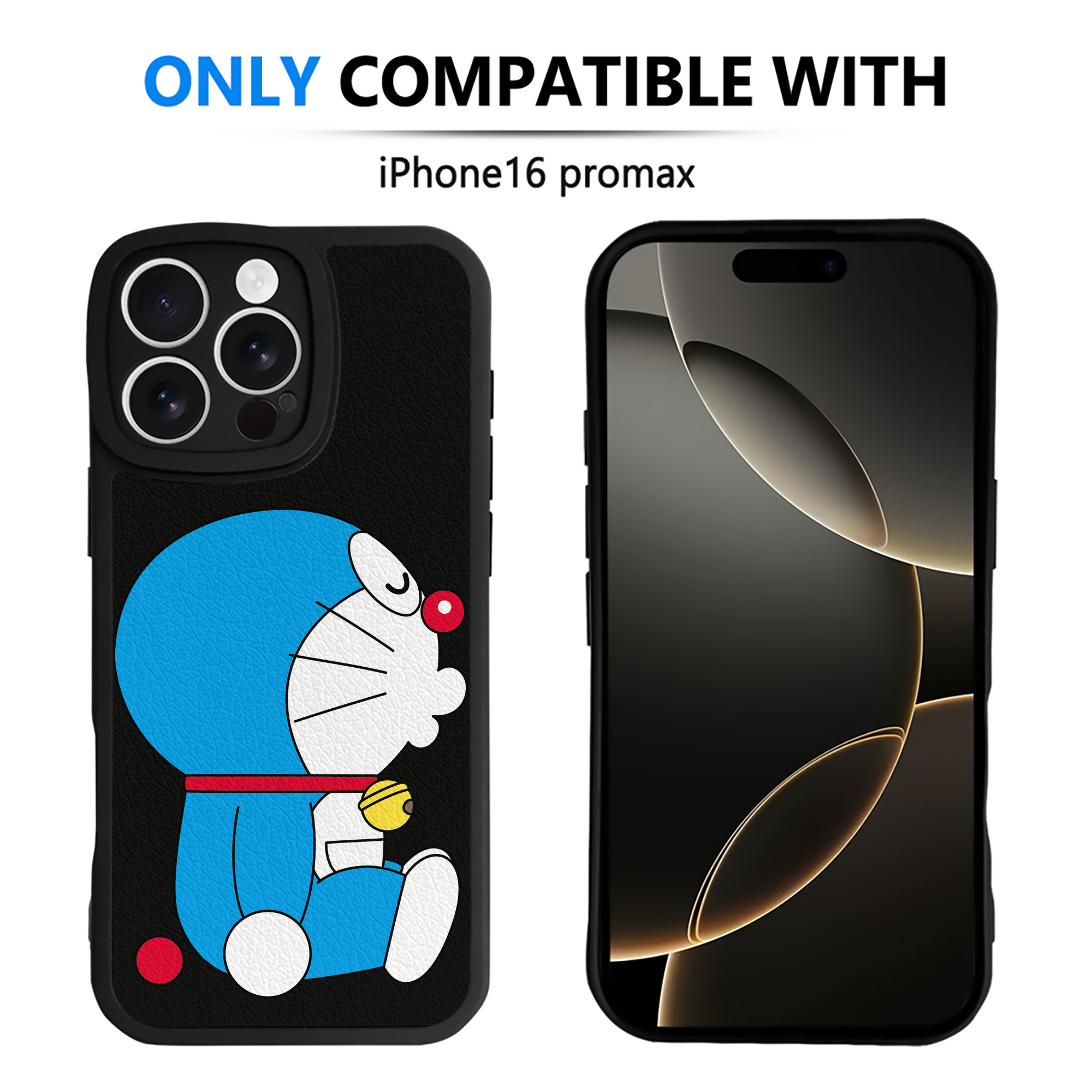 （画像用） ドラえもん Doraemon 【iPhone 16シリーズ対応】シリコンスマホケース（レザー調） 材質：シリコン